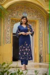 KF 313 Kalaai Pv Chanderi Embroidery Kurti With Bottom Dupatta
